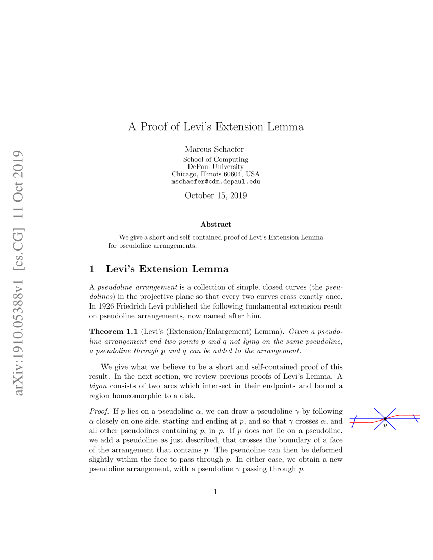 PDF) A Proof of Levi's Extension Lemma