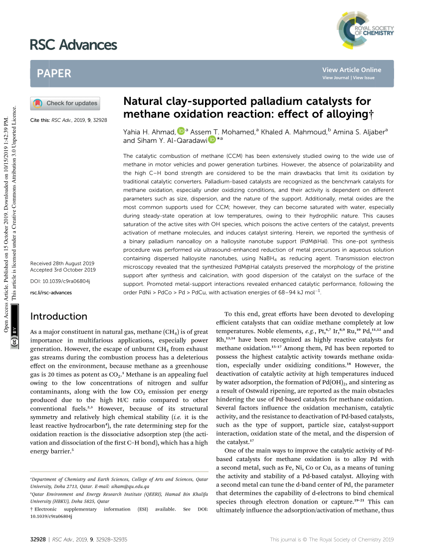 (PDF) Natural clay-supported palladium catalysts for methane oxidation Sns-Brigh10