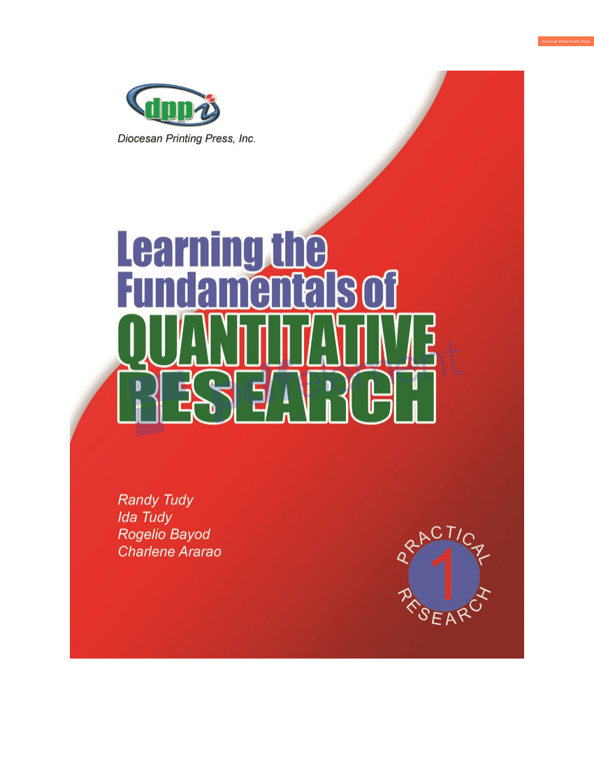 quantitative research methods books pdf
