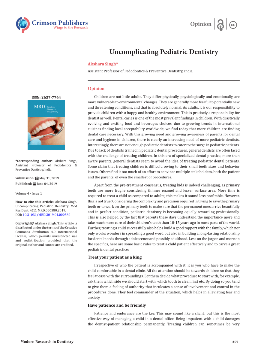 rguhs thesis topics in pediatric dentistry