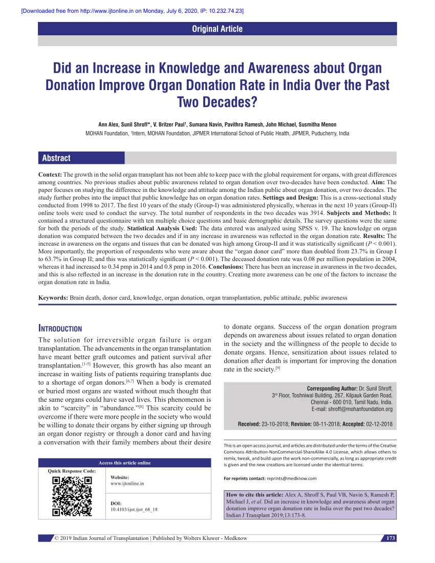 research about organ donation