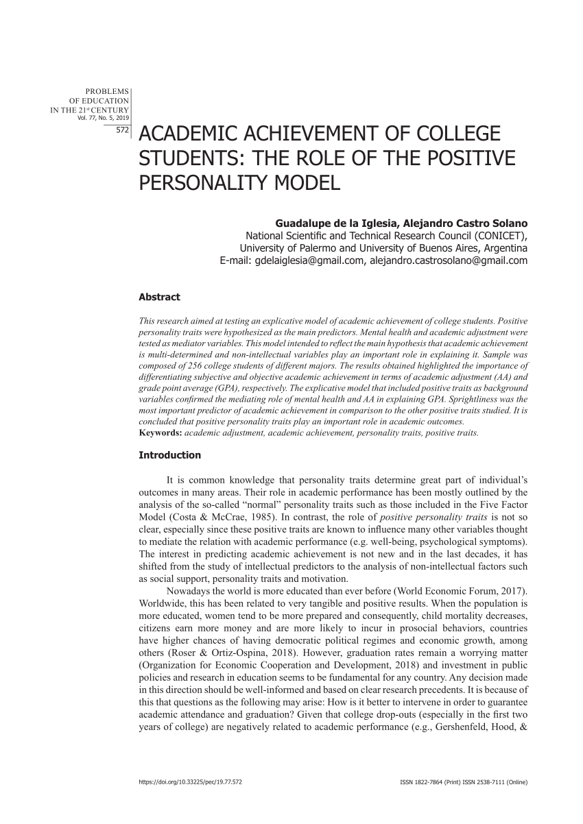 thesis on academic achievement