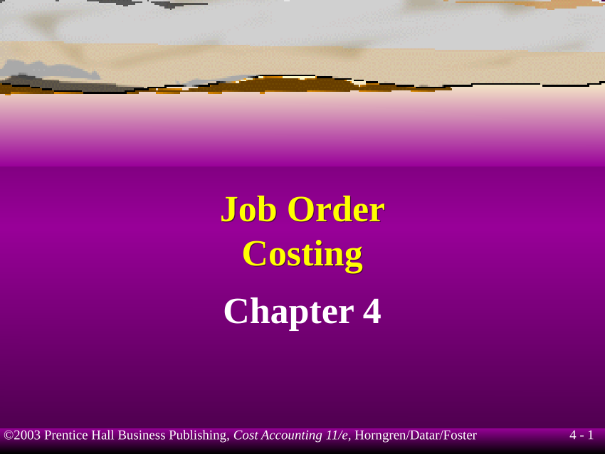 job order costing research paper
