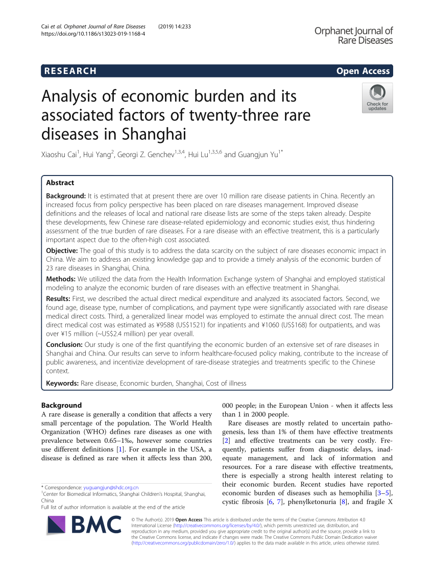 dissertation on economic burden