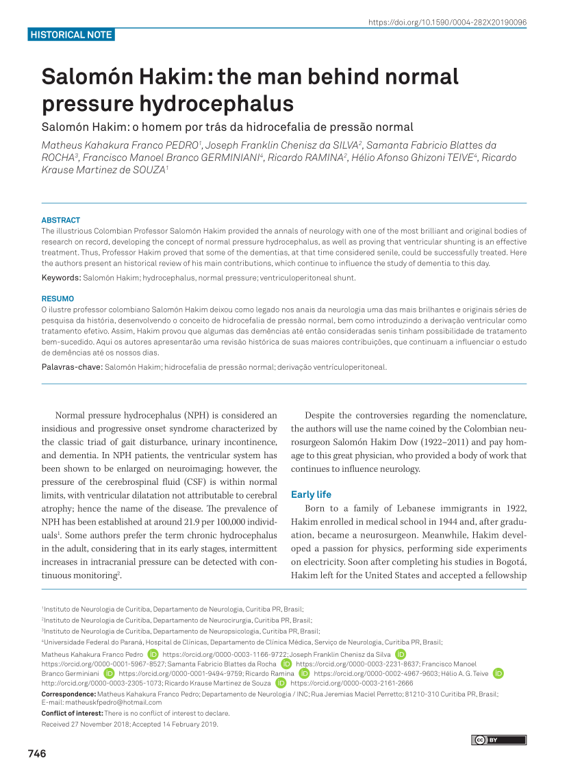 PDF) Salomón the behind normal pressure hydrocephalus