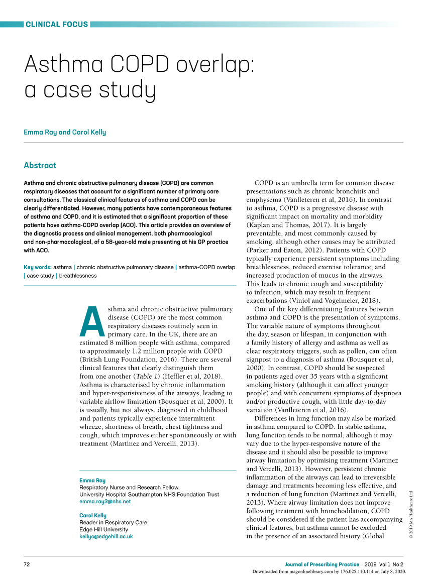 case study for copd