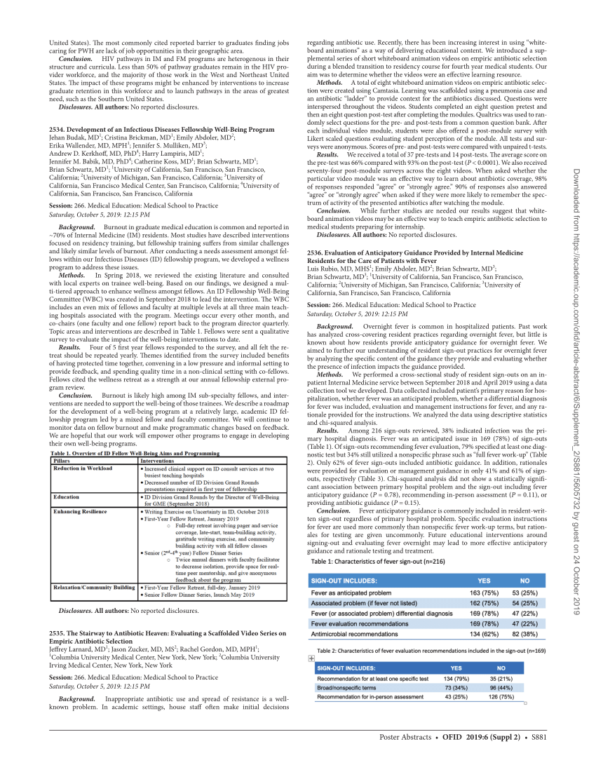 (PDF) 2534. Development of an Infectious Diseases Fellowship WellBeing