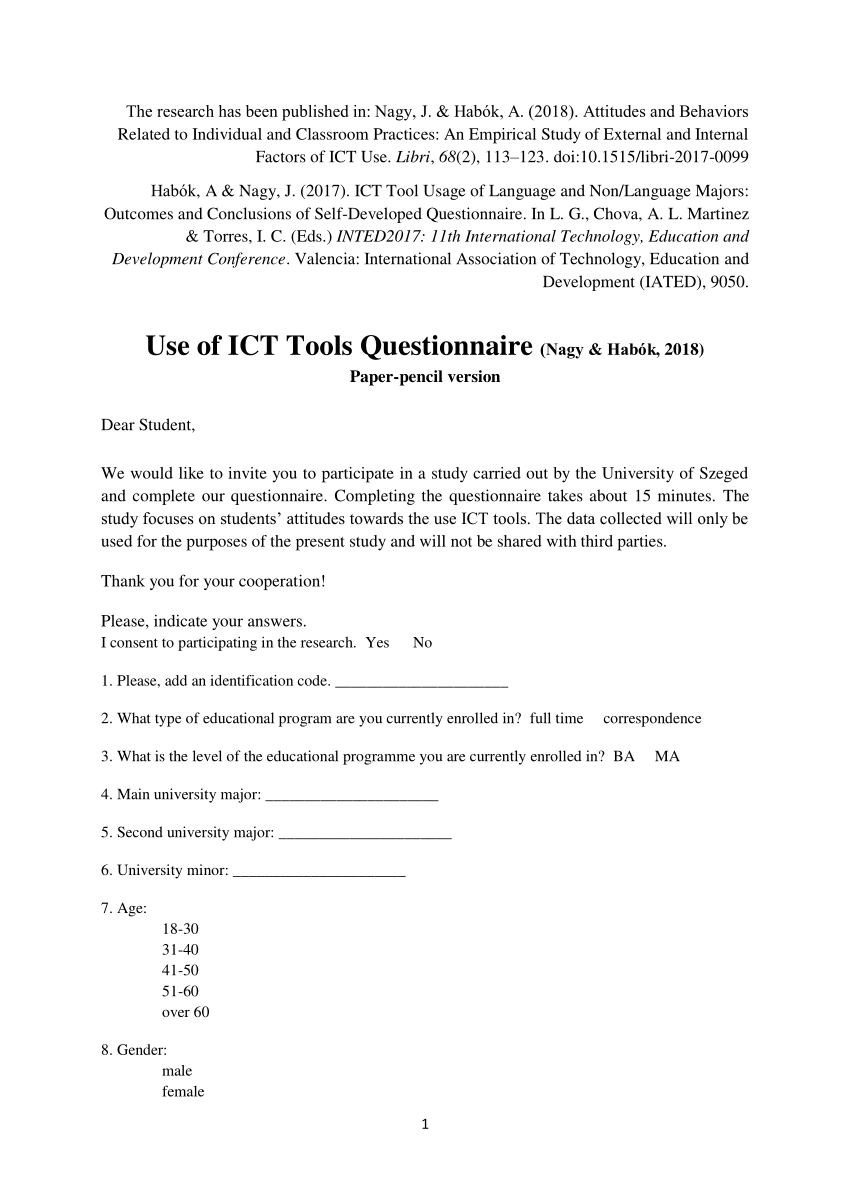 research questions on ict