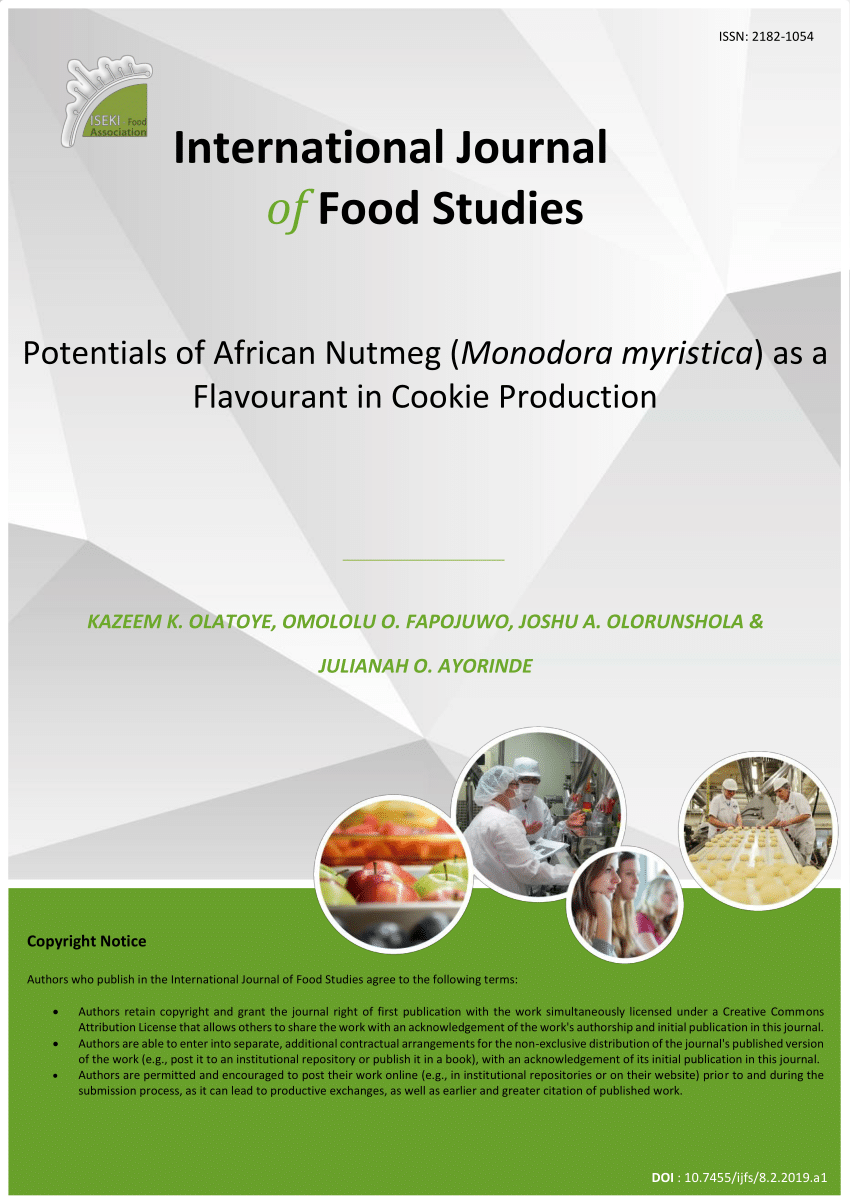 (PDF) International Journal of Food Studies