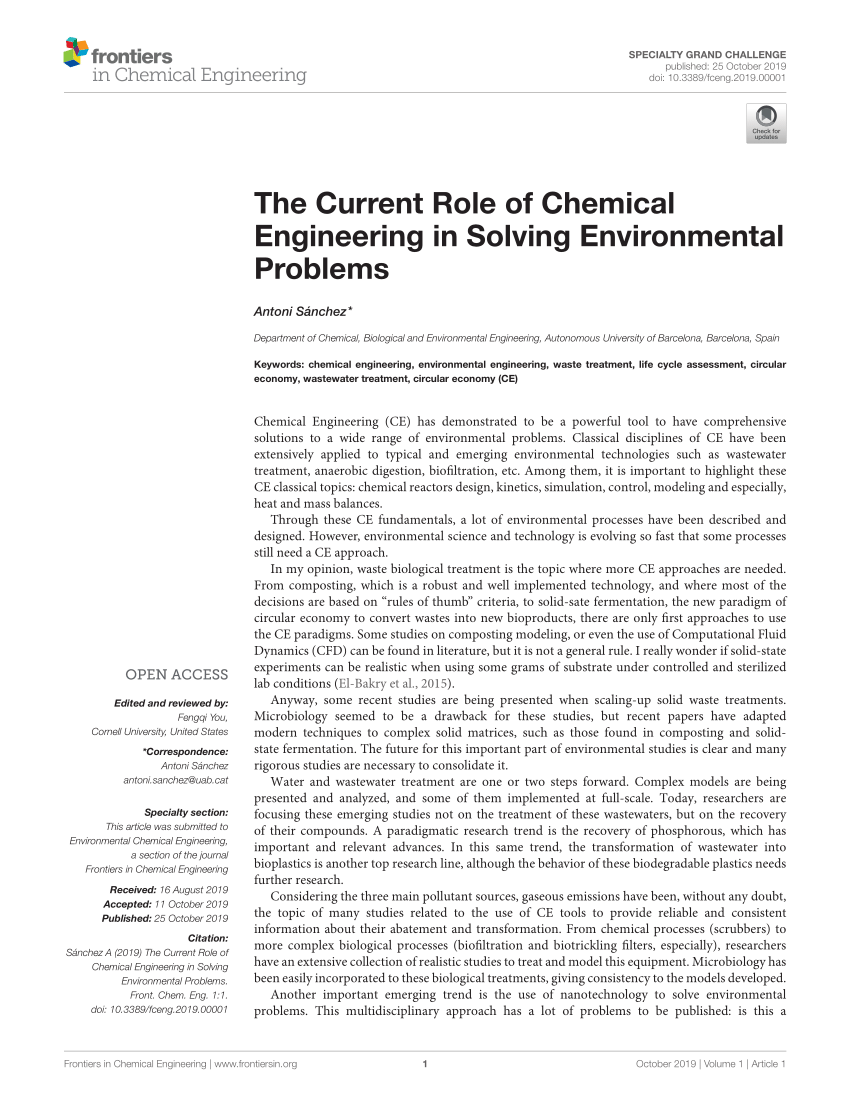 research paper of chemical engineering