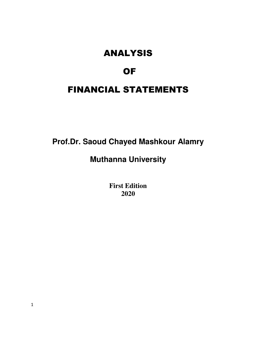 What Do You Understand By Analysis Of Financial Statements