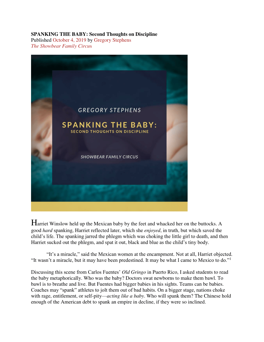 PDF) SPANKING THE BABY Second Thoughts pic