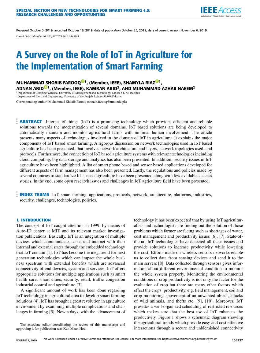 ieee research paper on agriculture