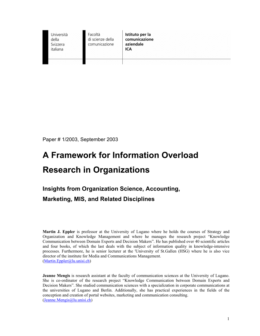 information overload research paper