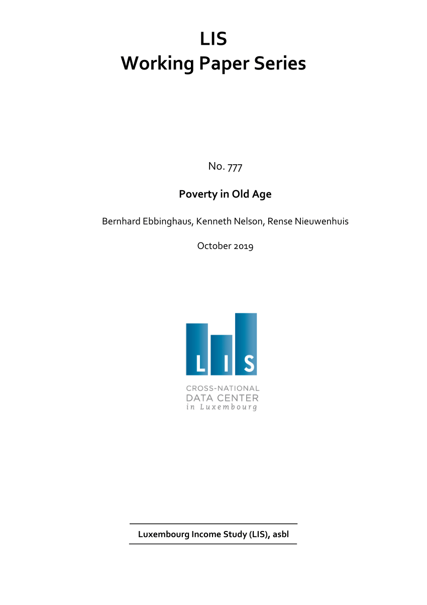 (PDF) Poverty in old age
