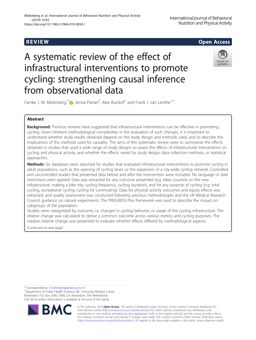 PDF) A systematic review of the effect of infrastructural