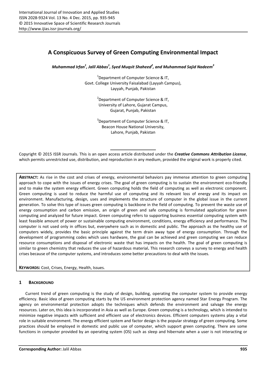 green computing research paper pdf