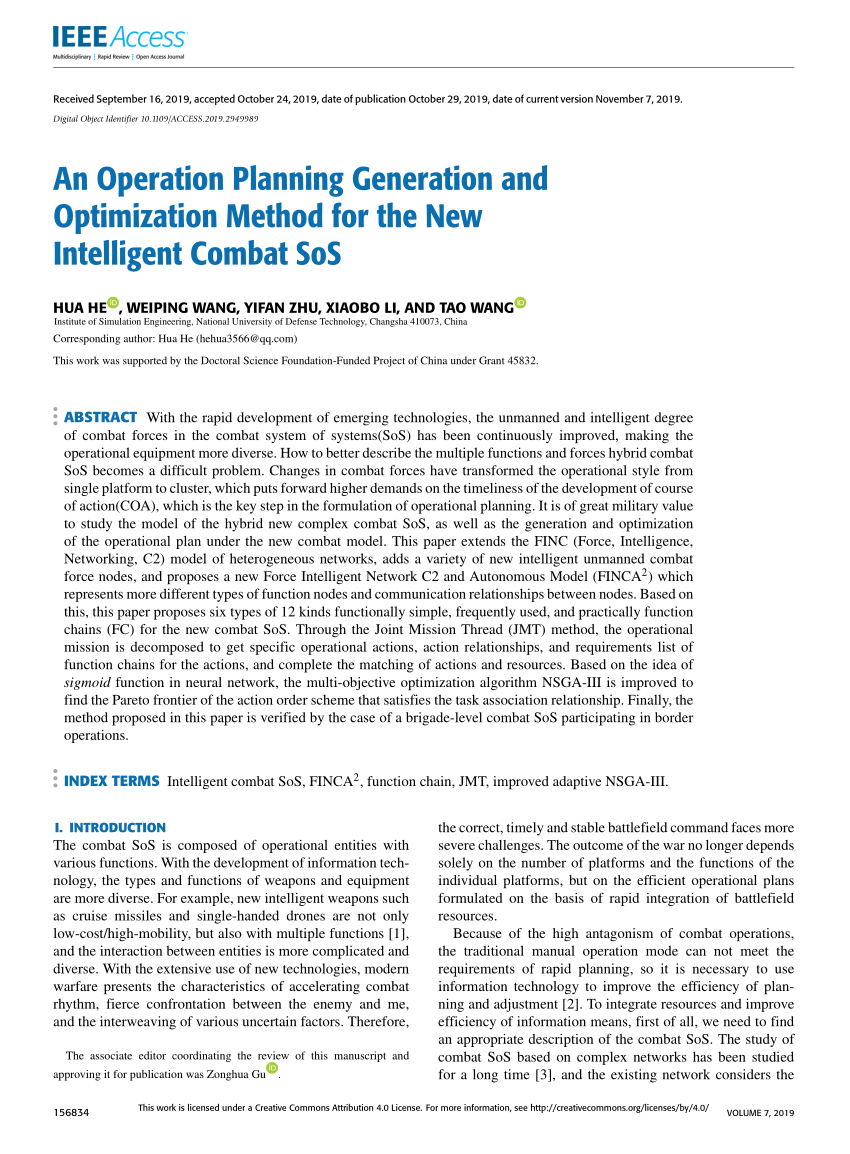 PDF) An Operation Planning Generation and Optimization Method for ...