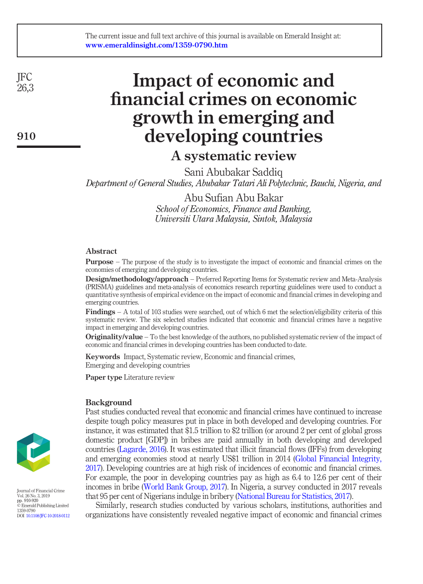 research on economic crimes
