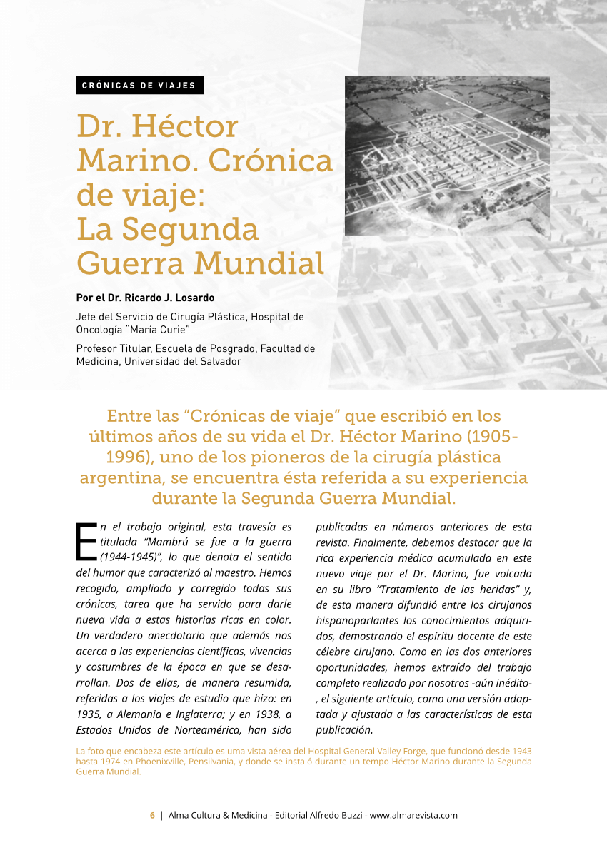 PDF) Dr. Héctor Marino. Crónica de viaje: La Segunda Guerra Mundial / Dr.  Héctor Marino. Travel Chronicle: World War II