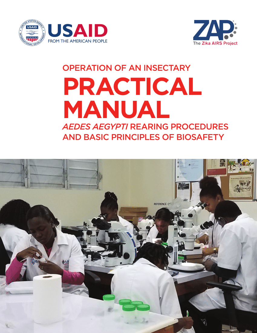 PDF) ZAP practical manual: operation of an insectary, Aedes ...