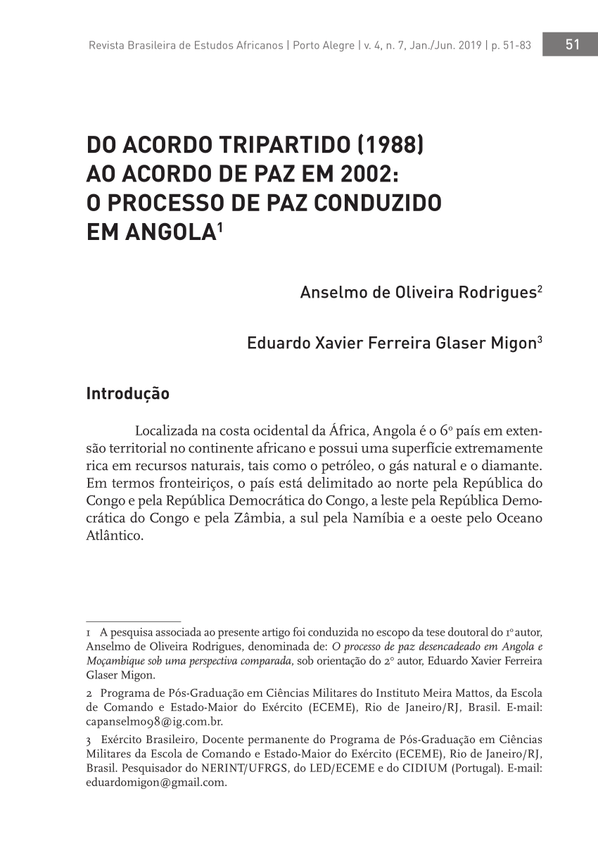 REPÚBLICA DE ANGOLA GOVERNO DA PROVÍNCIA DO  - Nexus