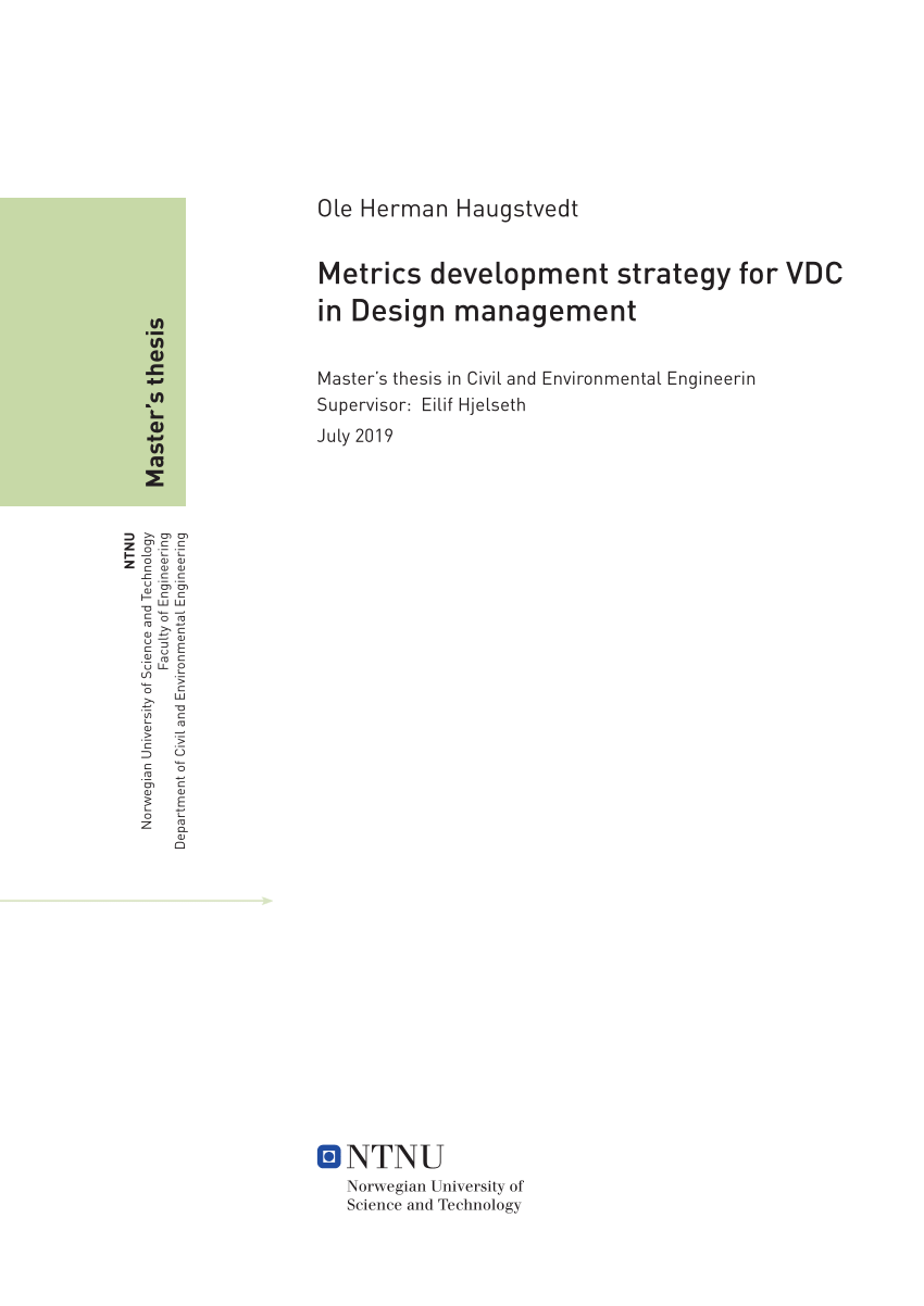 Pdf Metrics Development Strategy For Vdc In Design Management