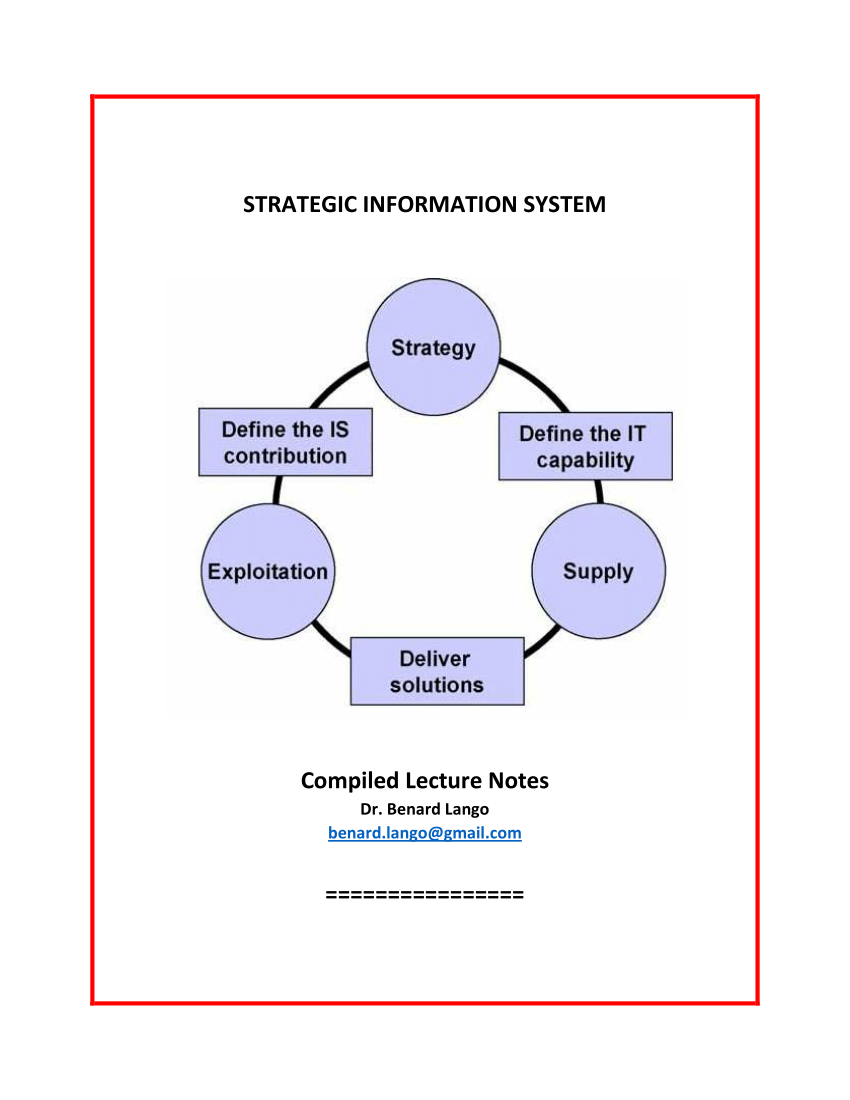 strategic planning information systems pdf