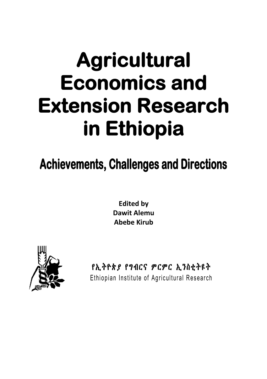 agricultural economics research proposal in ethiopia