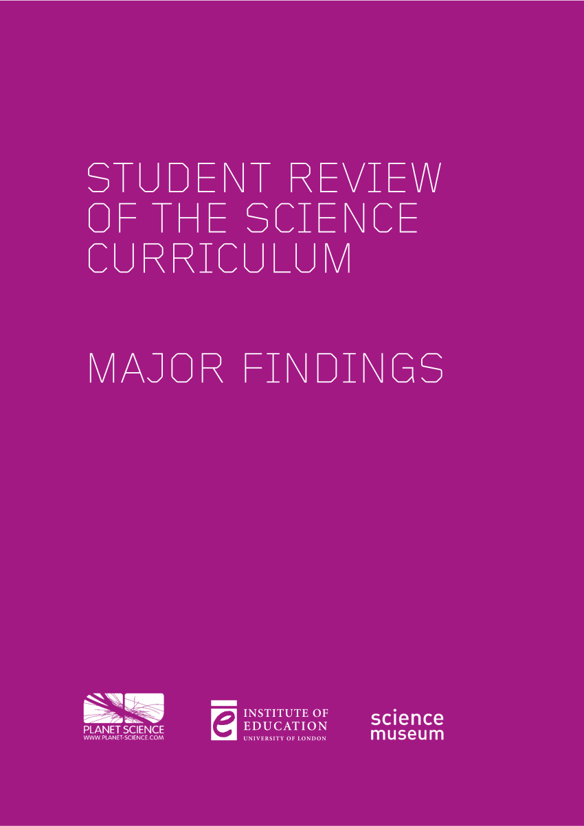 PDF) Student Review of the Science Curriculum: Major Findings