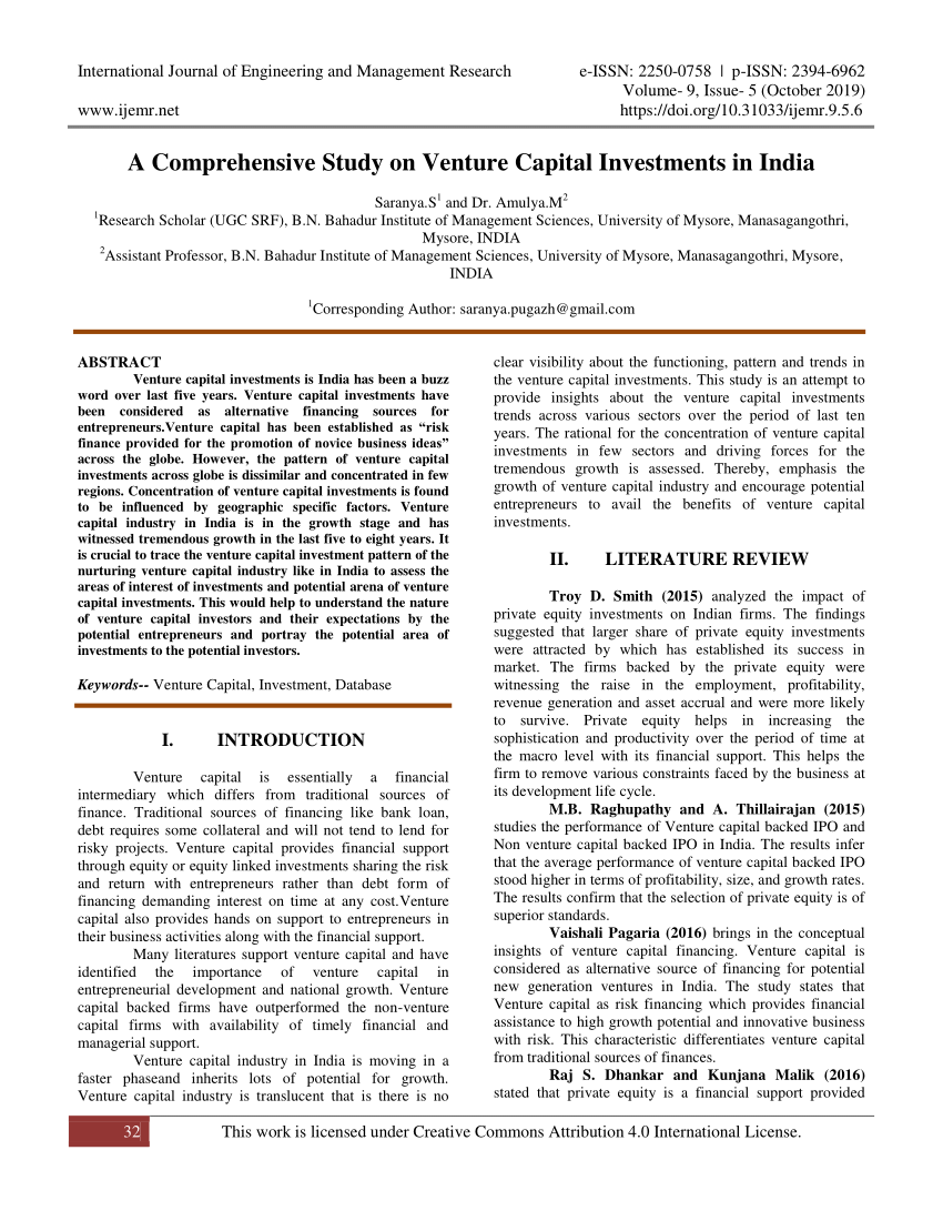 venture capital research paper
