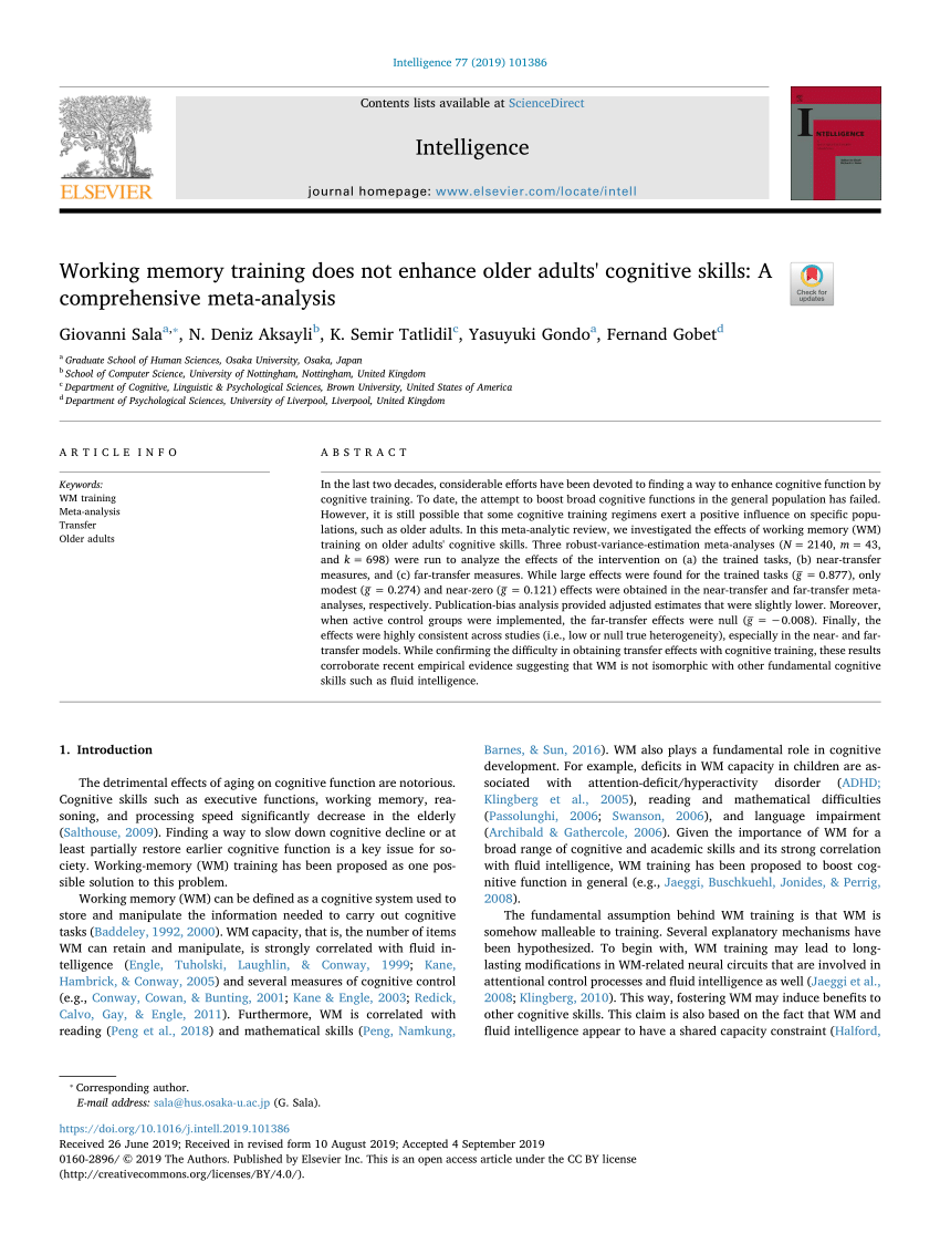 The relationship between cognitive ability and chess skill: A comprehensive  meta-analysis - ScienceDirect