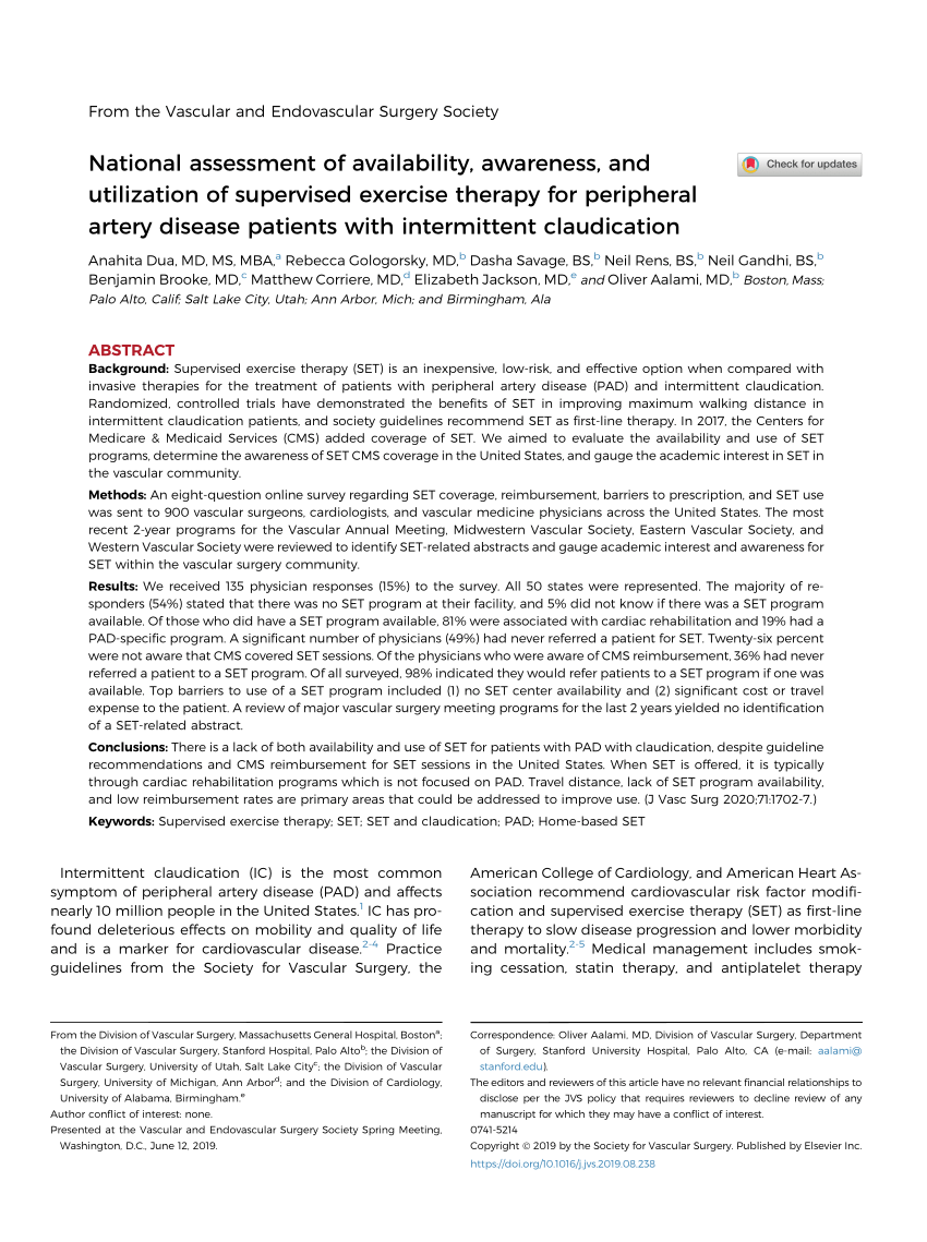 PDF) Exercise prescription using the heart of claudication pain onset in  patients with intermittent claudication