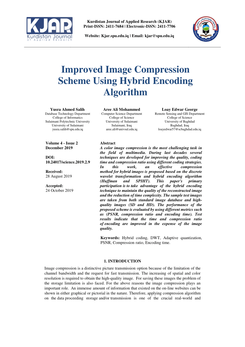 research paper image compression