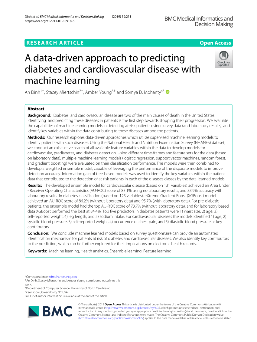 research paper on diabetes prediction using machine learning