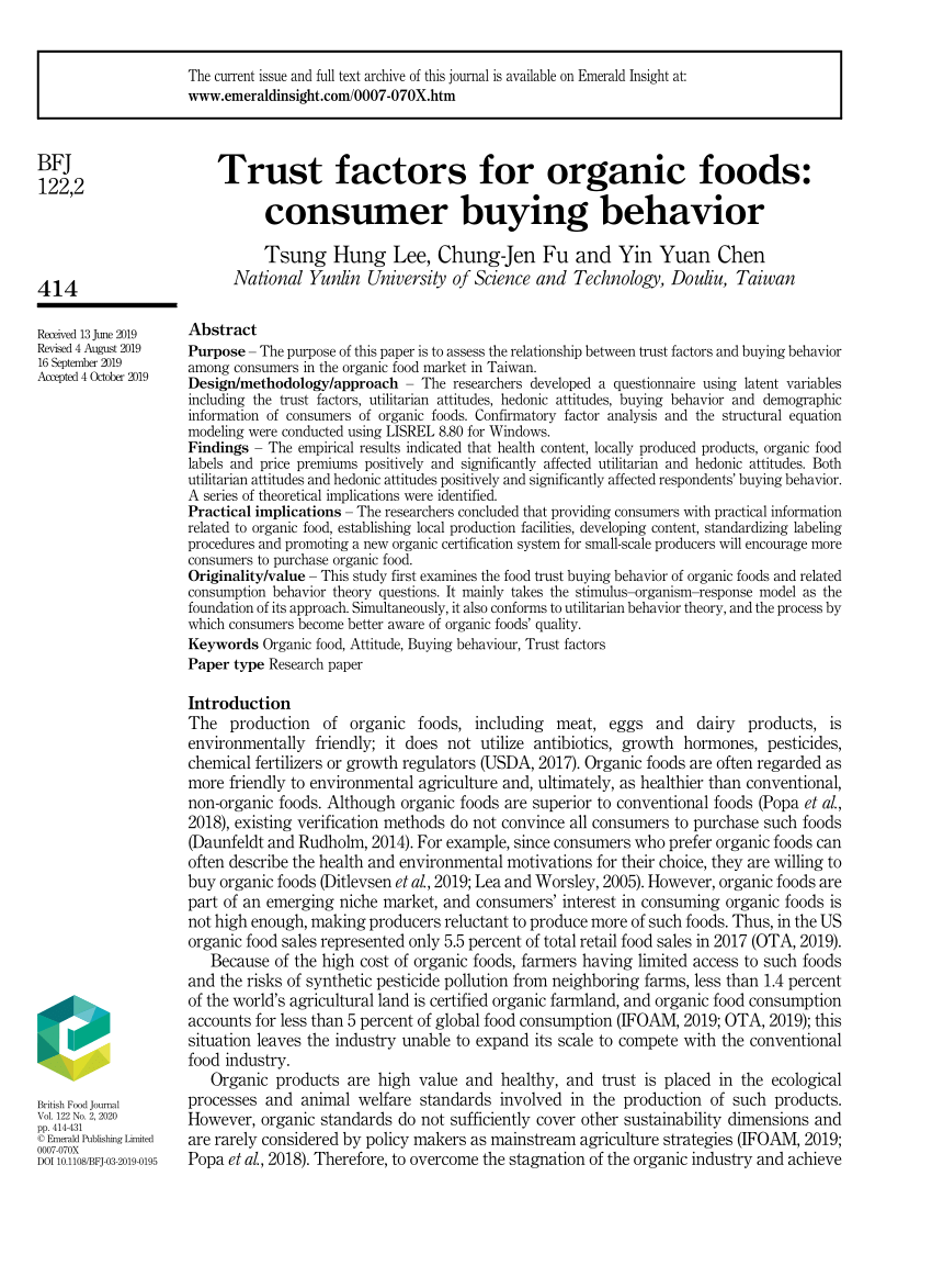 consumer behavior for thesis