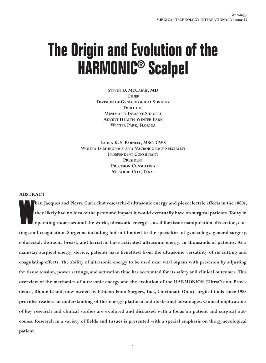 The history of the scalpel: From flint to zirconium-coated steel