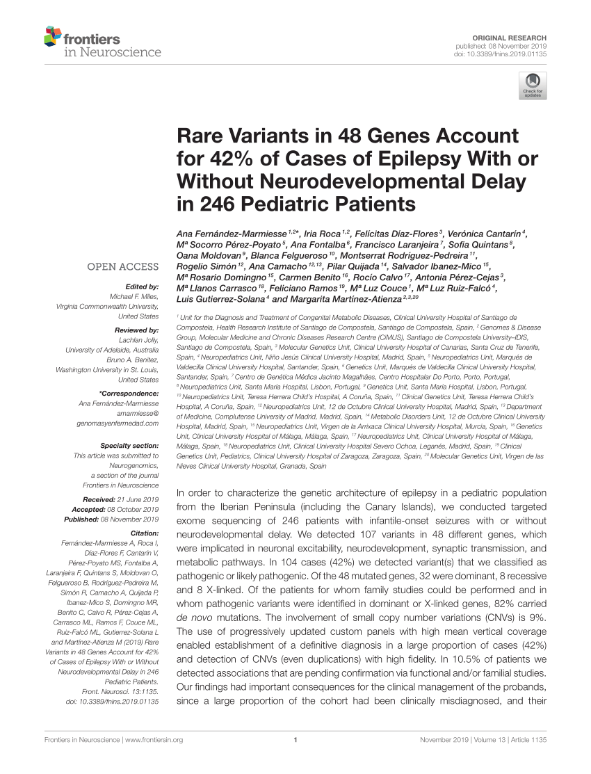 Pdf Rare Variants In 48 Genes Account For 42 Of Cases Of