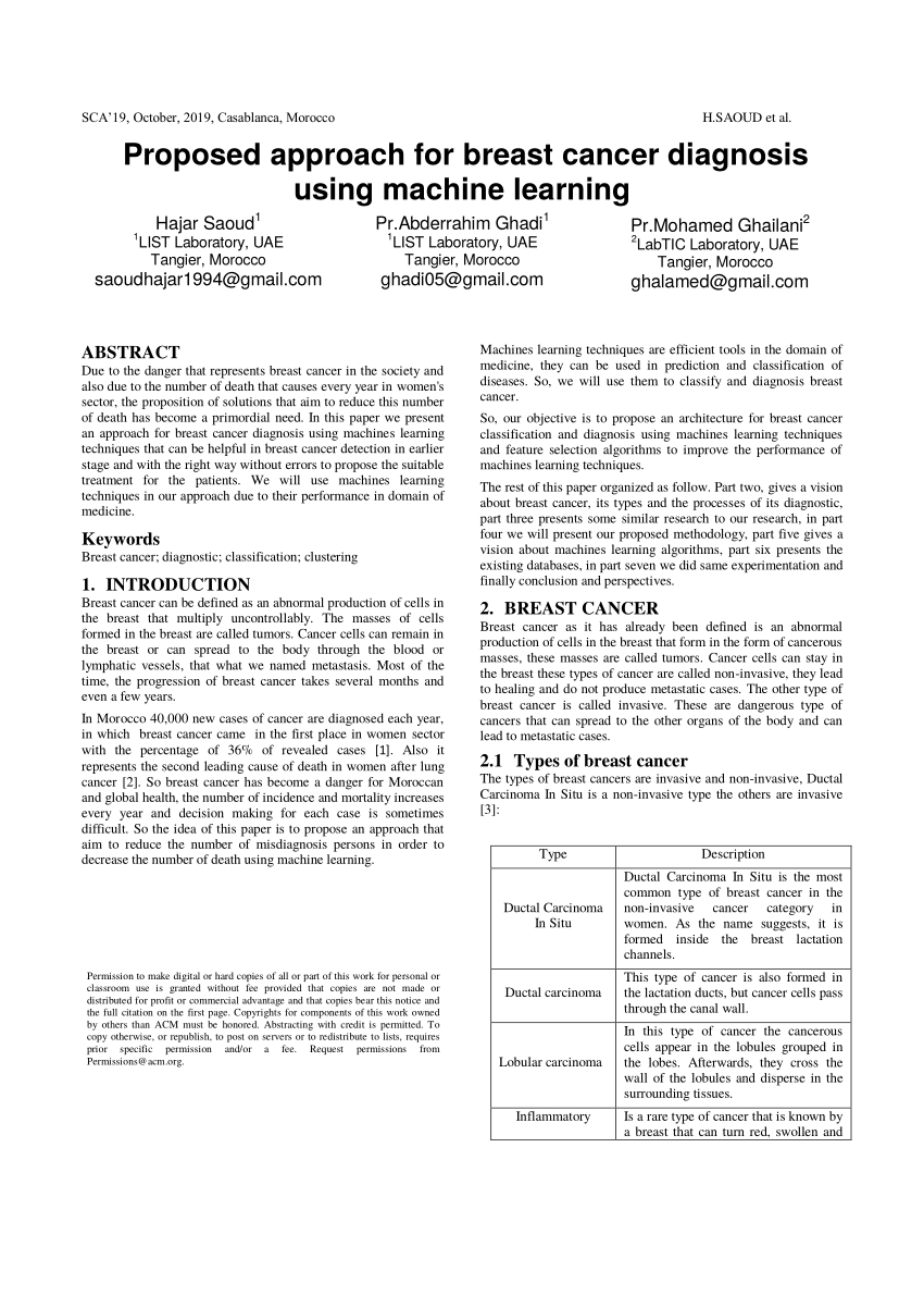 breast cancer research proposal