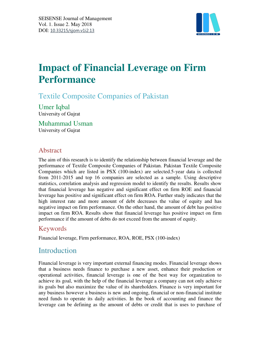 research paper on financial leverage