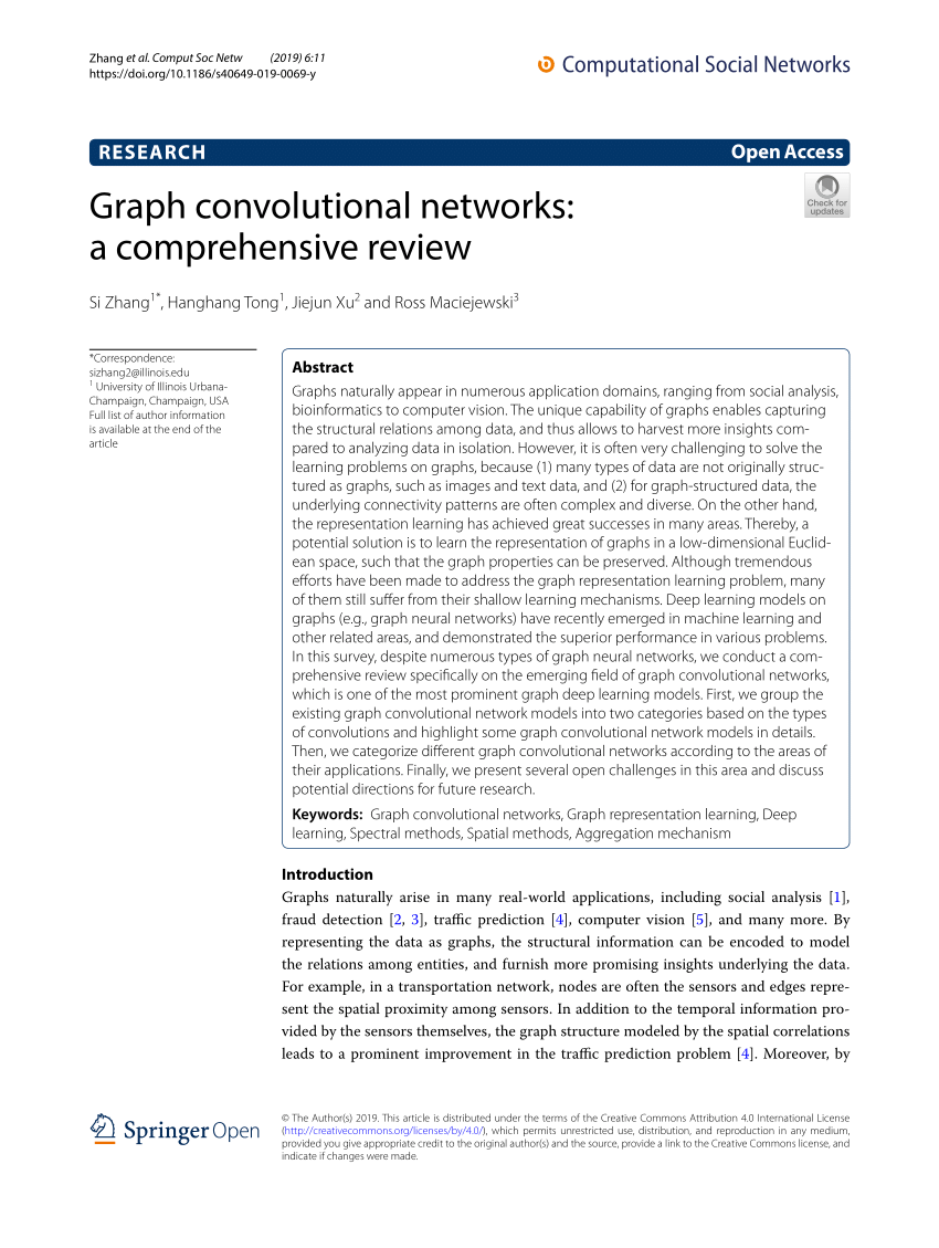 PDF) Graph convolutional networks: a comprehensive review