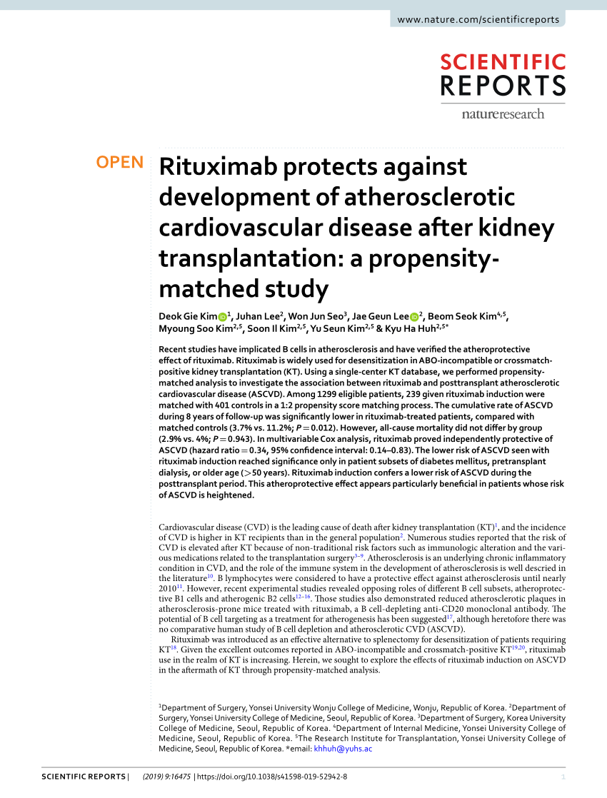 Pdf Rituximab Protects Against Development Of Atherosclerotic