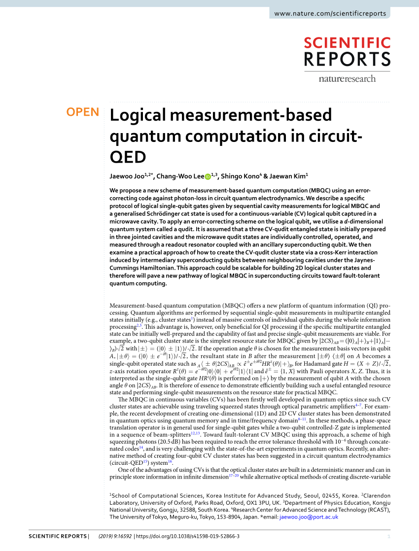 Measurement Based Quantum Computation Mbqc