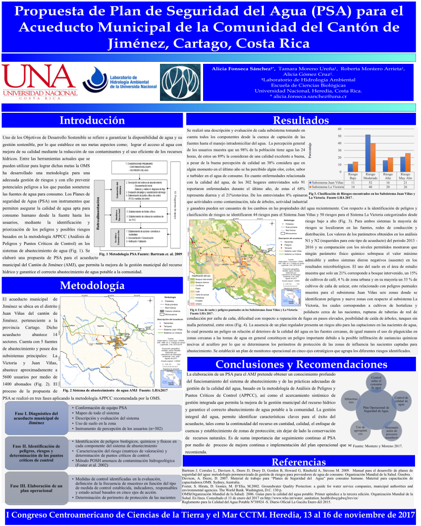 Pdf Propuesta De Plan De Seguridad Del Agua Psa Para El Acueducto Municipal De La Comunidad Del Canton De Jimenez Cartago Costa Rica