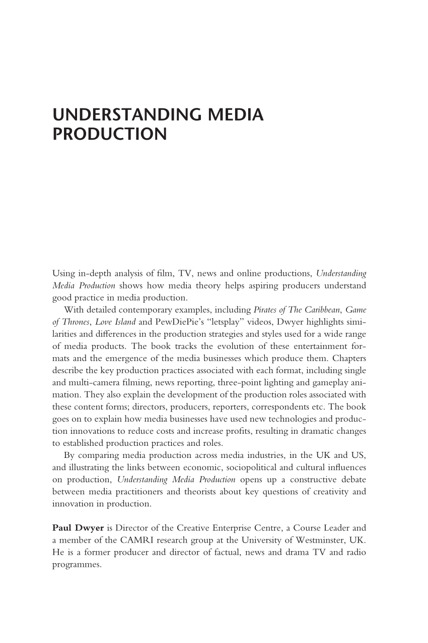media production essay