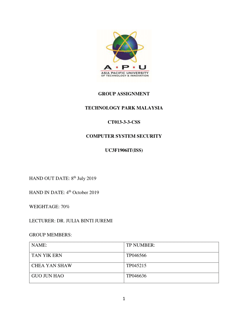 computer security assignment pdf