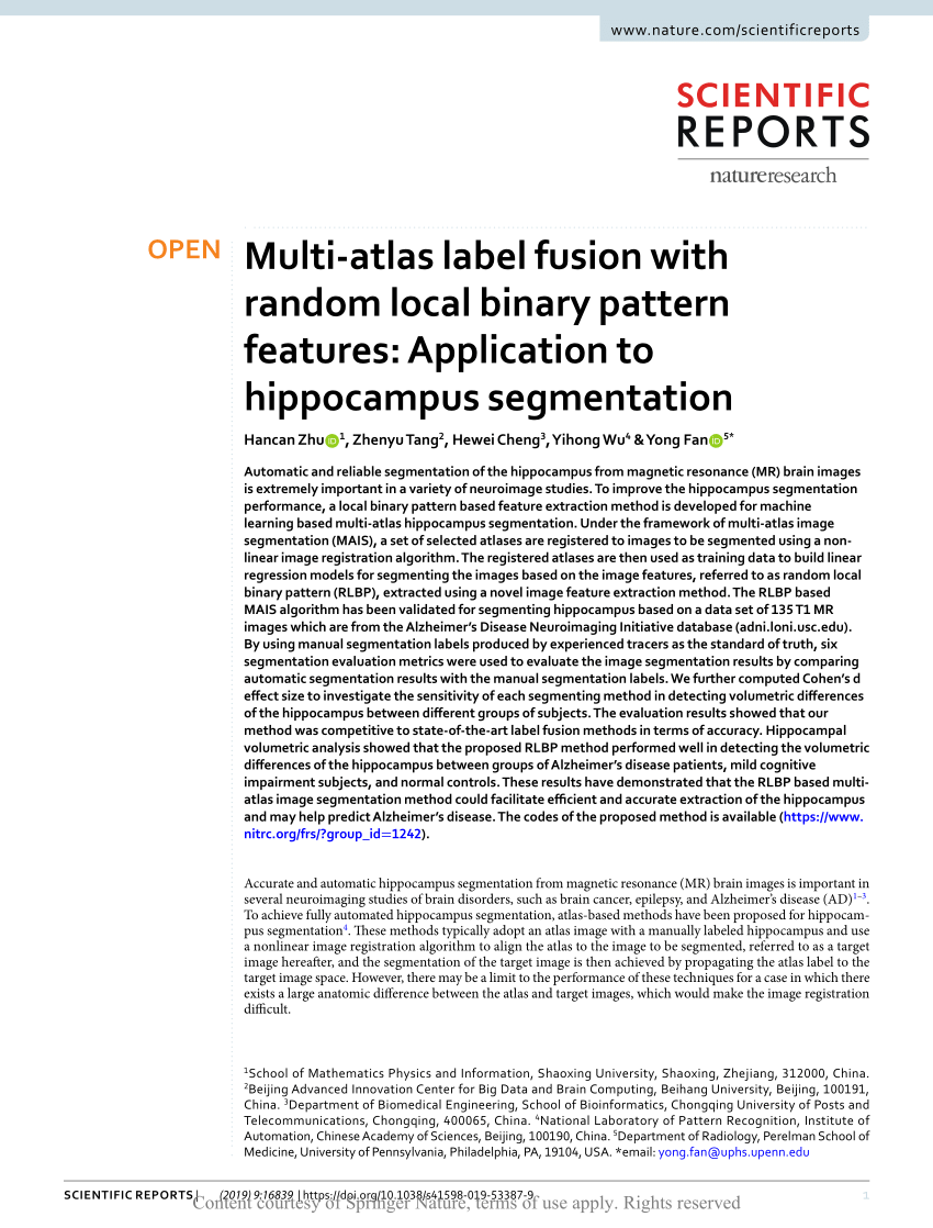 PDF) Multi-atlas label fusion with random local binary pattern ...