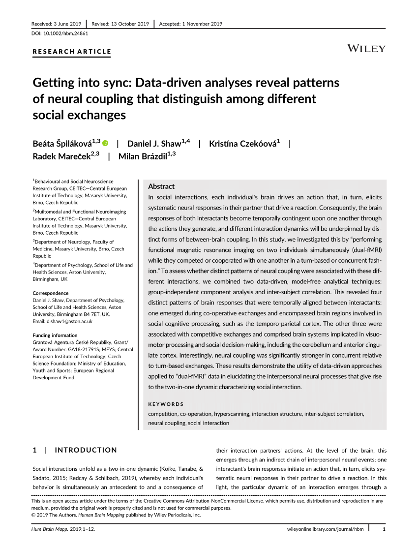 PDF) Getting into sync: Data‐driven analyses reveal patterns of ...
