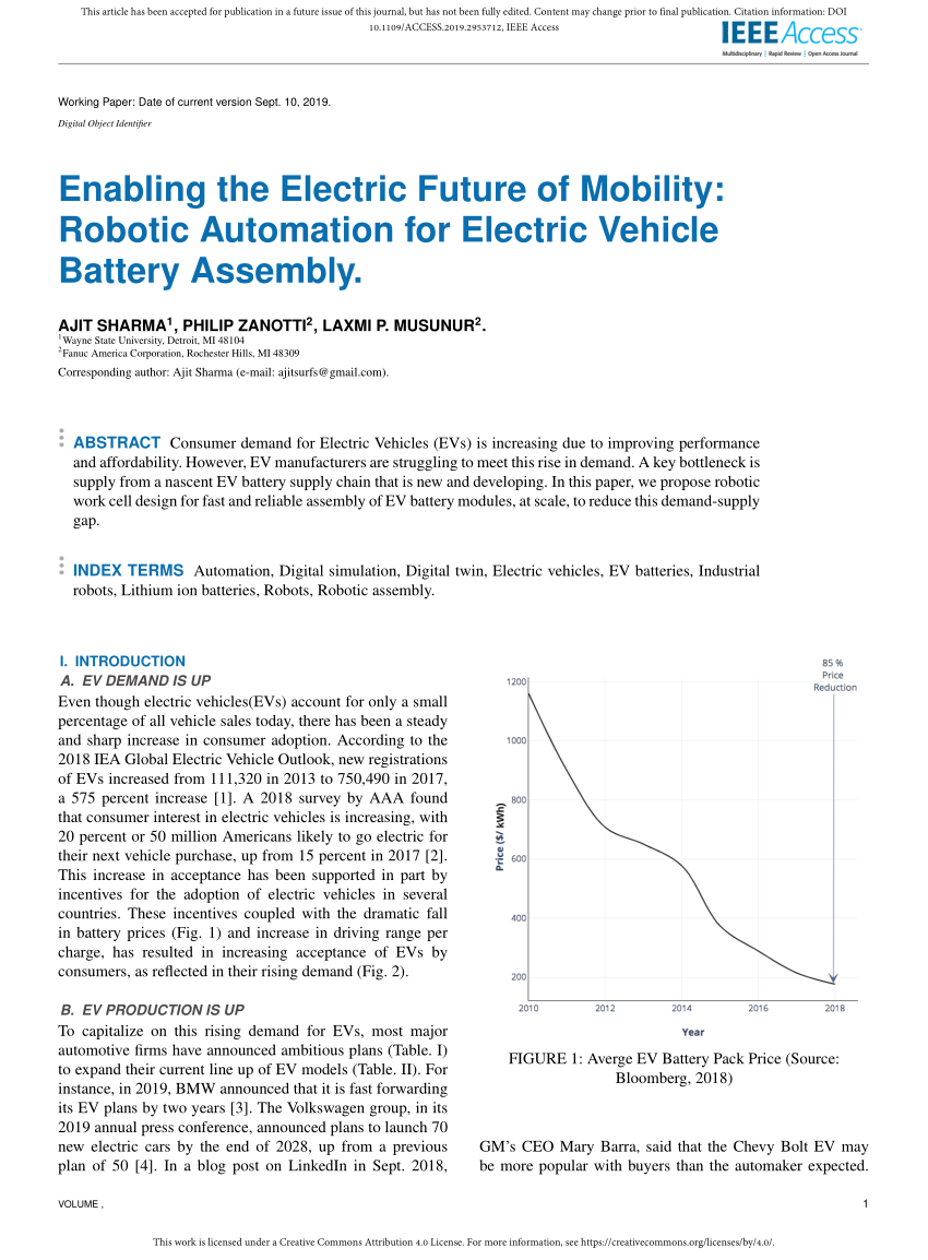 PDF) Enabling the Electric Future of Mobility: Robotic Automation ...