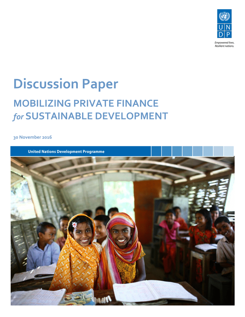 Pdf Mobilizing Private Finance For Sustainable Development